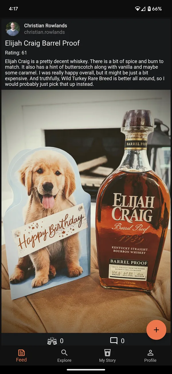 Whiskey Story app feed